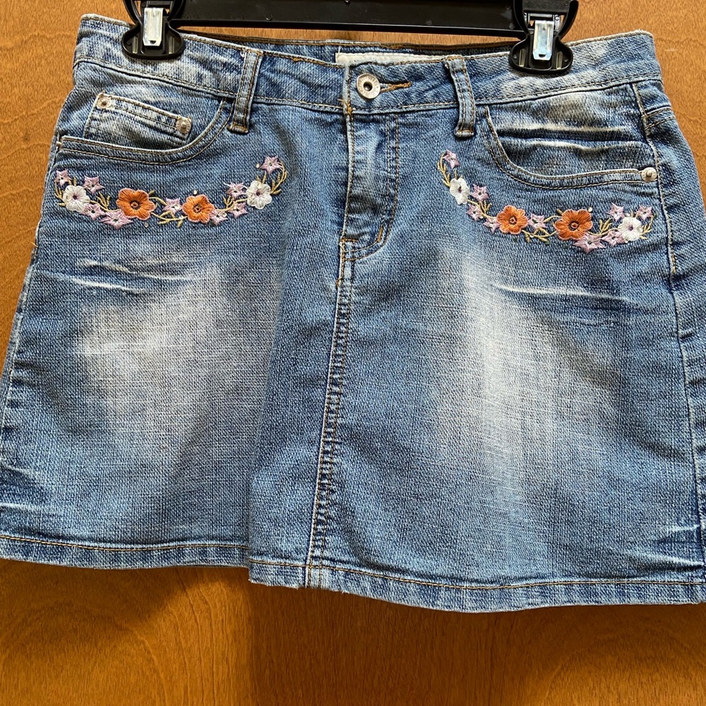 Denim short skirt